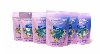 Blue and White Gummy Sharks